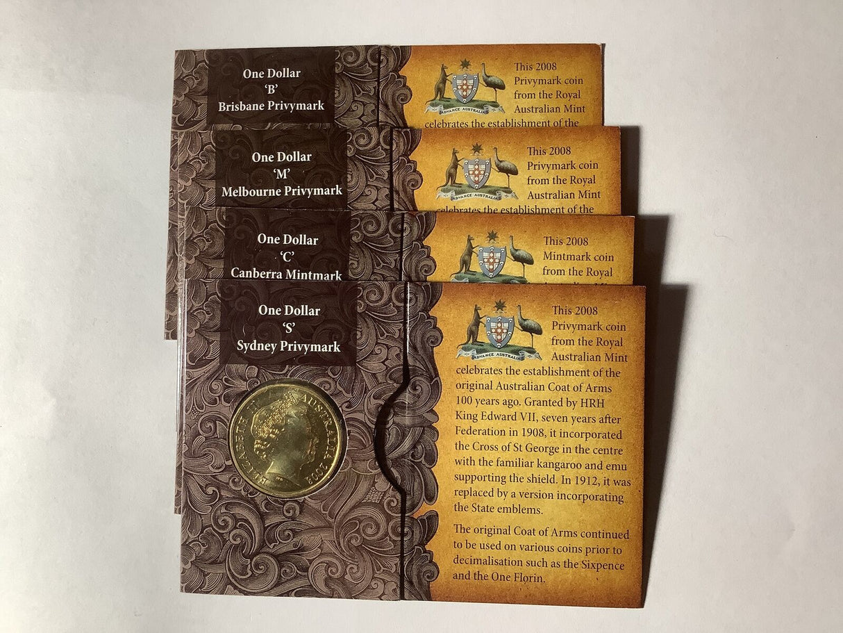 2008 $1 100 Years of Coat of Arms. 'S', 'C', 'M', 'B'