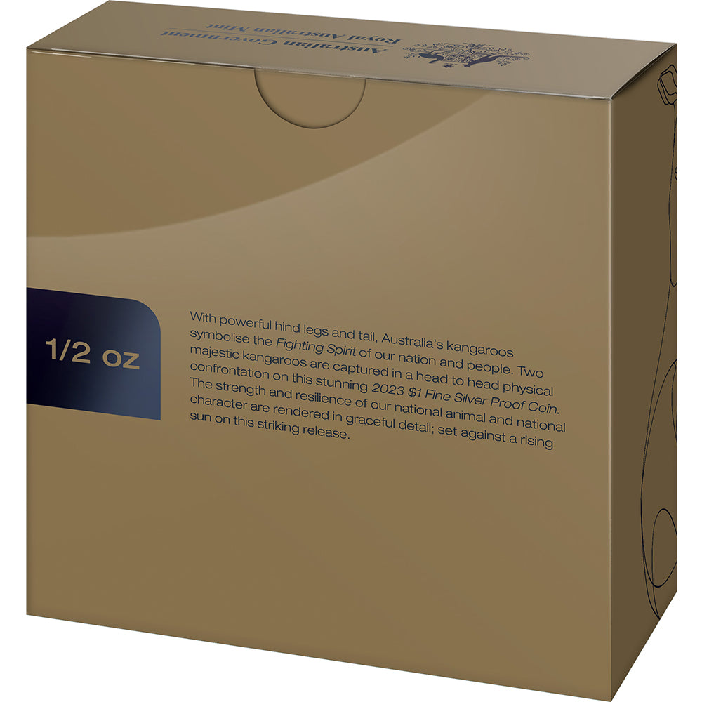 2023 Fine Silver Proof 1/2oz Coin - Kangaroo Fighting Spirit