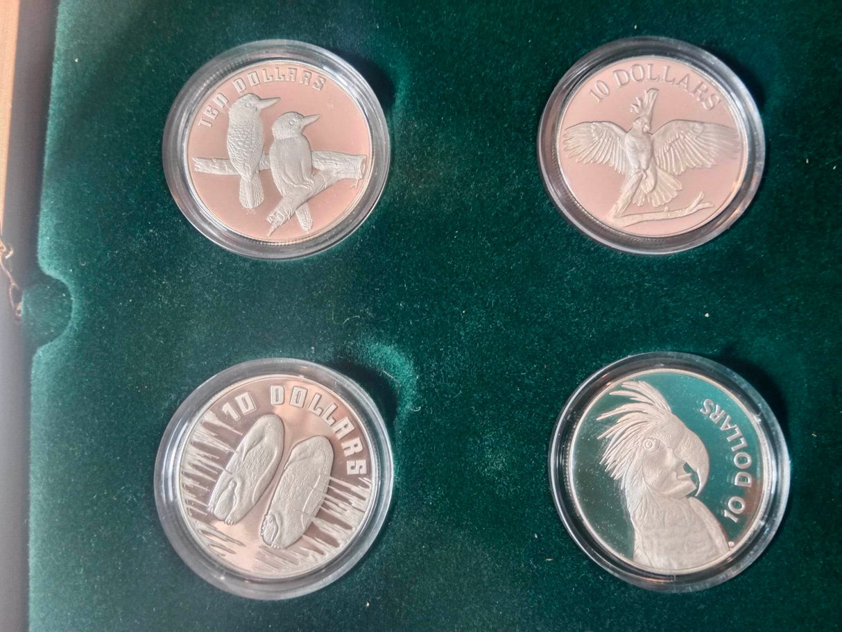 1989-1994 The birds of Australia Piedfort Collection 6 Coins