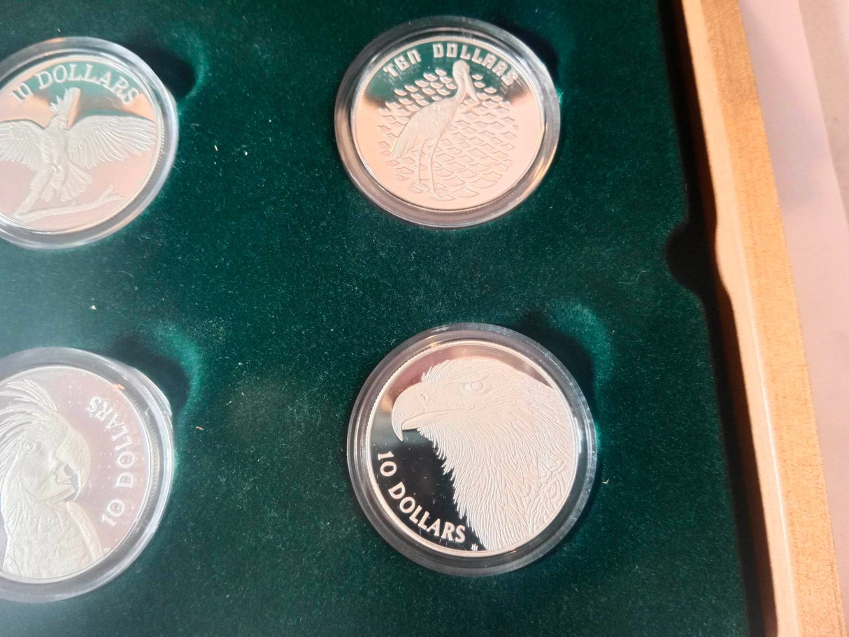 1989-1994 The birds of Australia Piedfort Collection 6 Coins