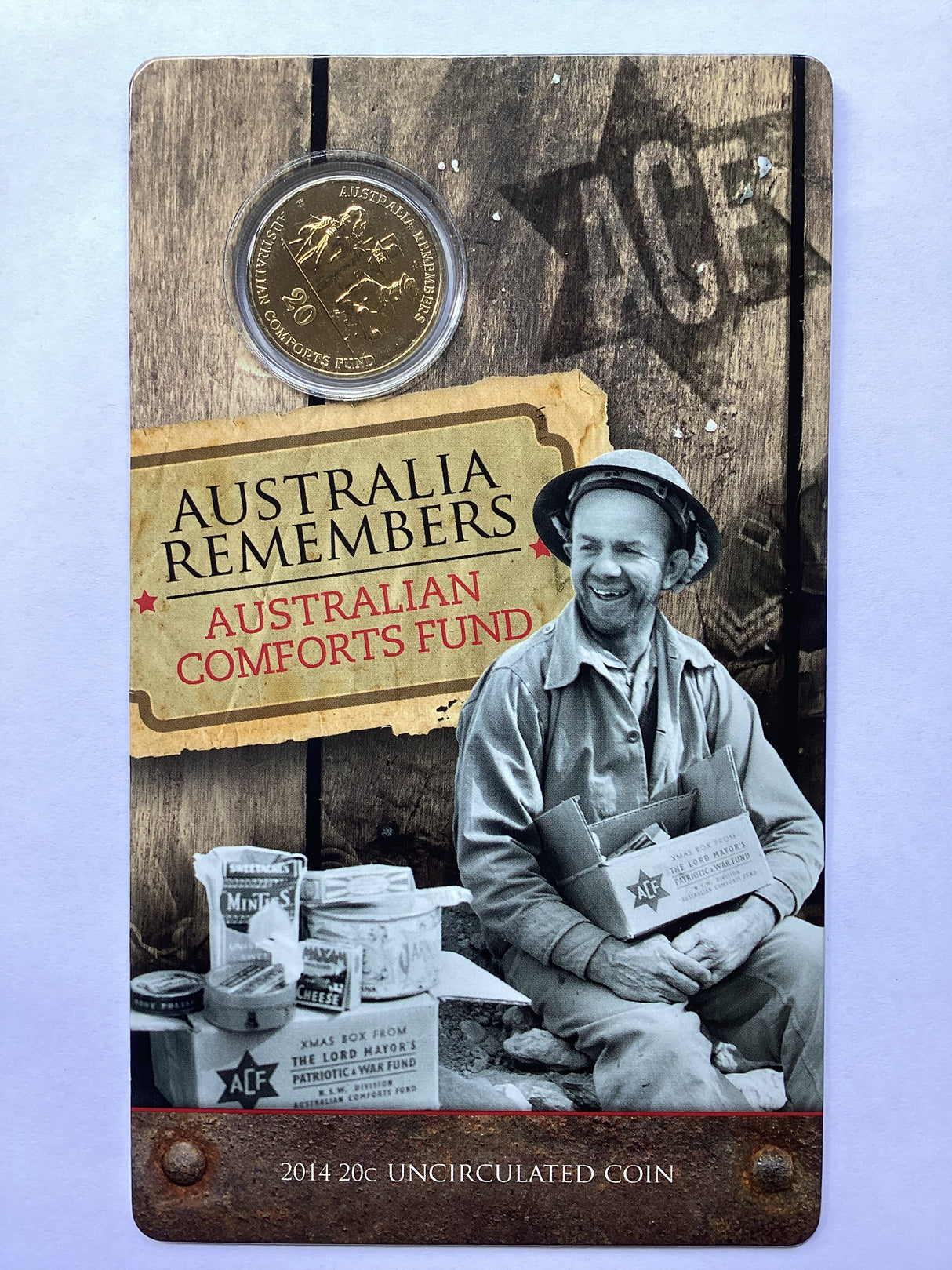 2014 20c Australia Remembers. Australian Comforts Fund