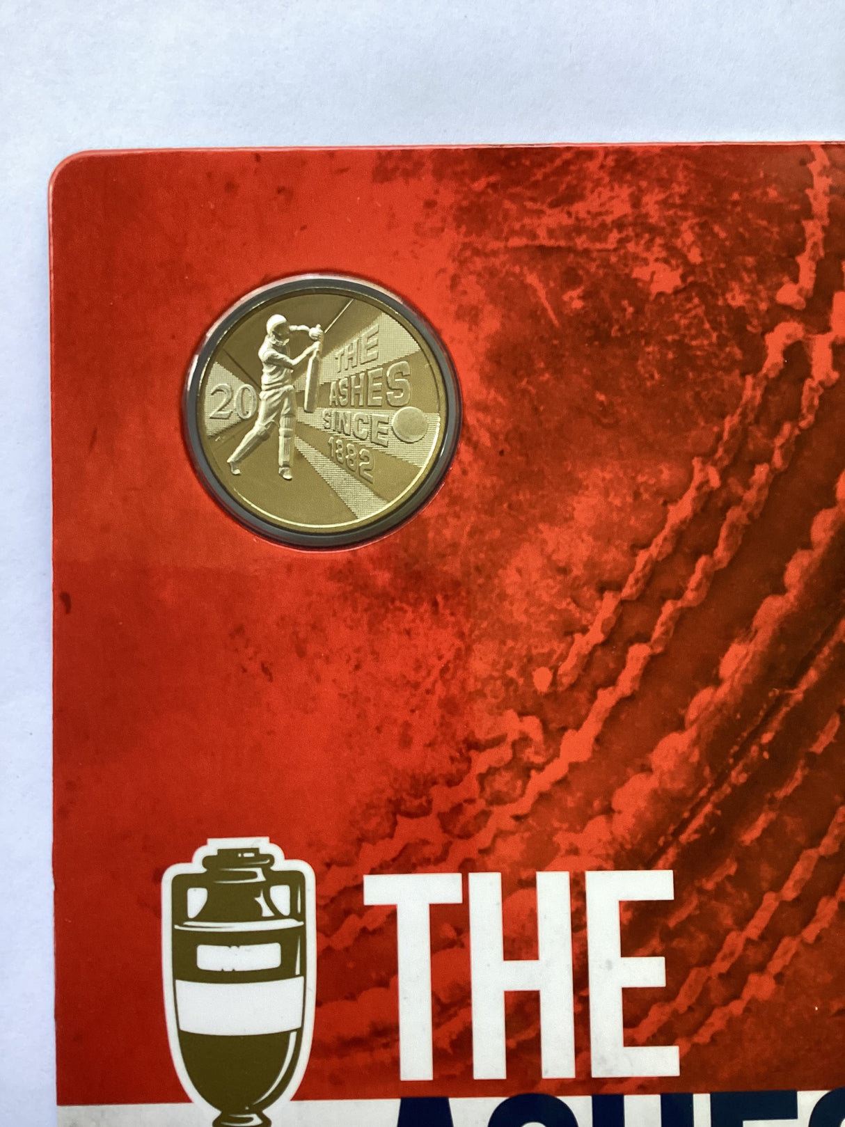 2013 20c The Ashes uncirculated carded coin