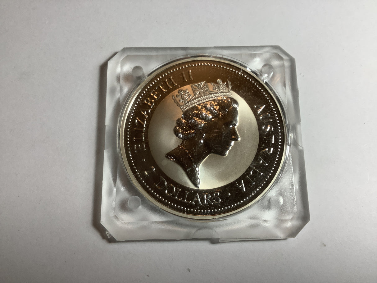 1994 Kookaburra 2 Ounce Silver Uncirculated Coin.