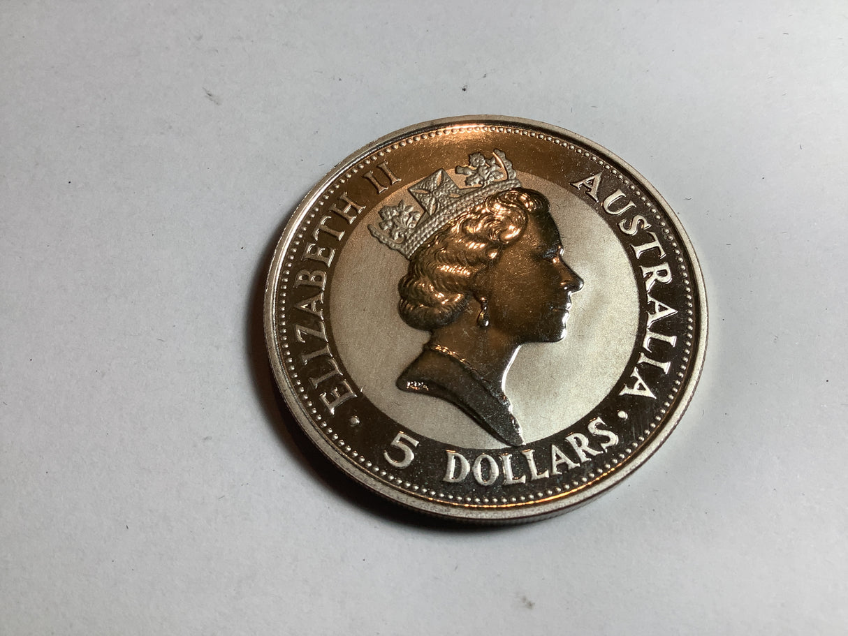 1991 Kookaburra 1 Ounce Silver Uncirculated Coin.