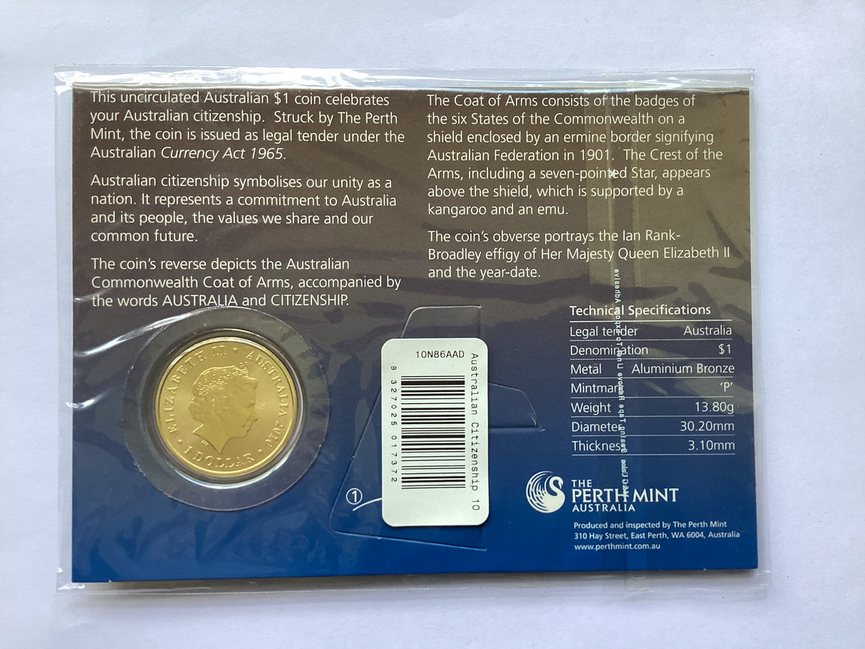 2010 $1 Australian Citizenship