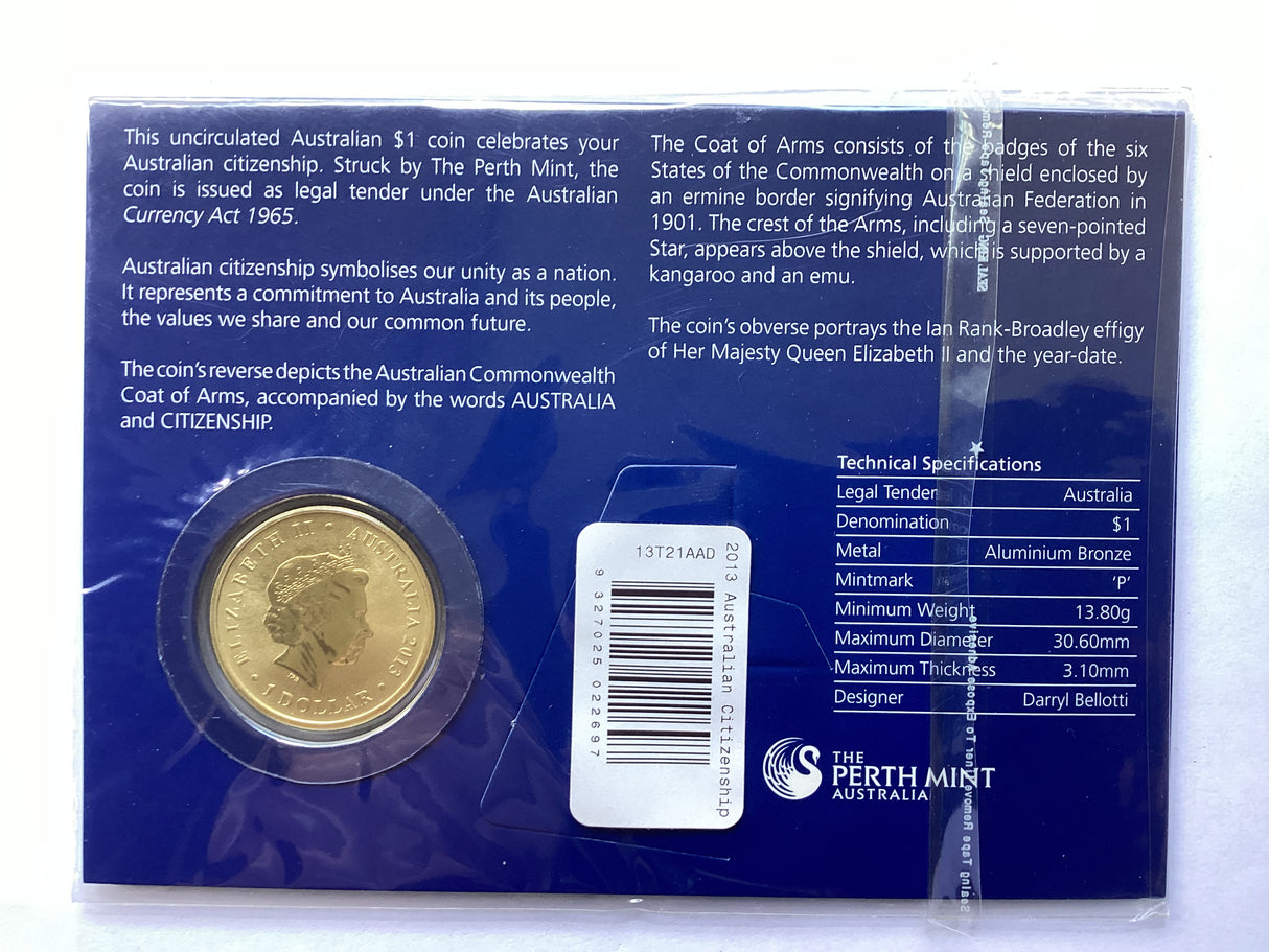 2013 $1 Australian Citizenship