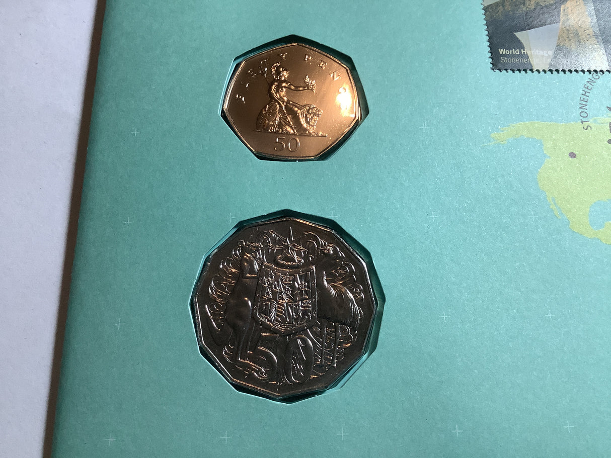 2005 PNC Joint Issue. 50c & 50p World Heritage Sites