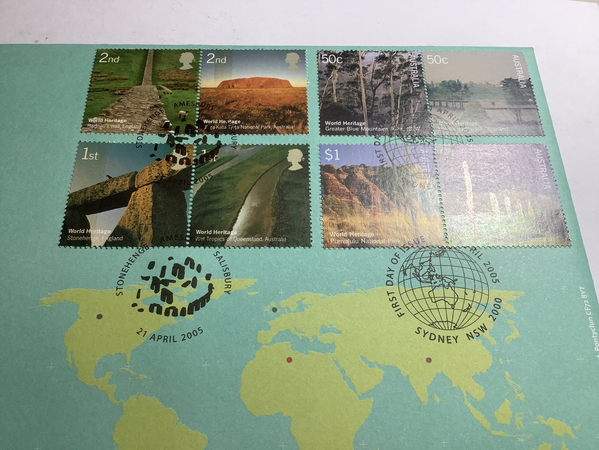 2005 PNC Joint Issue. 50c & 50p World Heritage Sites