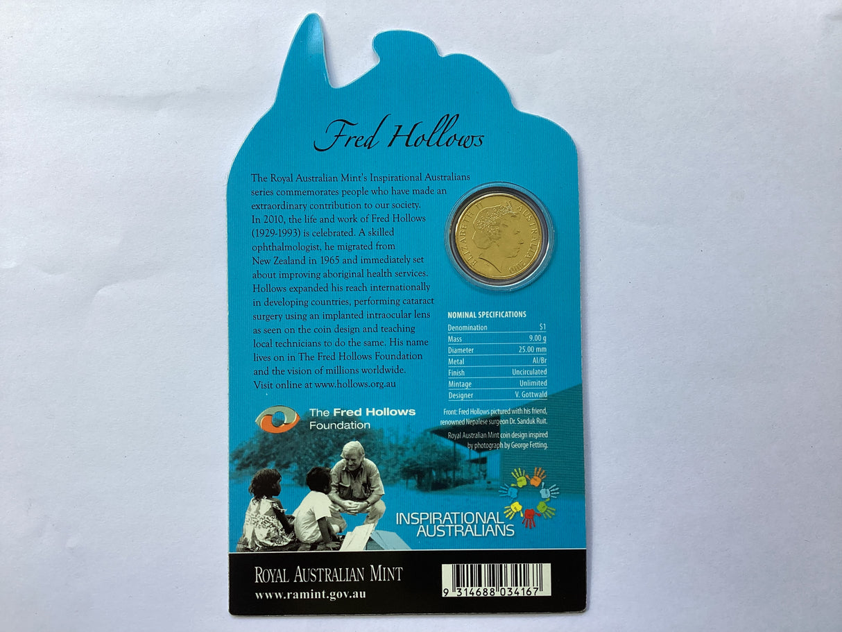 2010 $1 Inspirational Australians. Fred Hollows