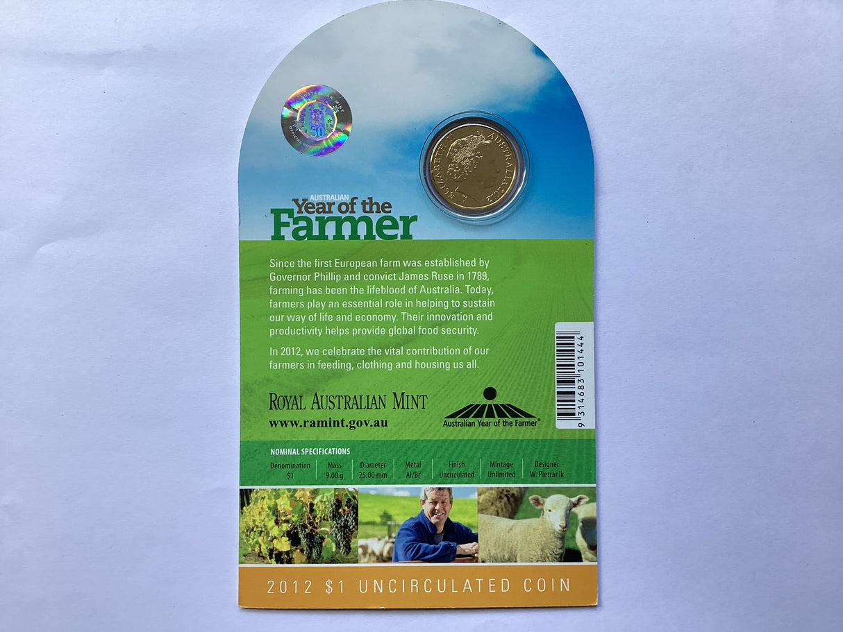 2012 $1 Australian Year of the Farmer