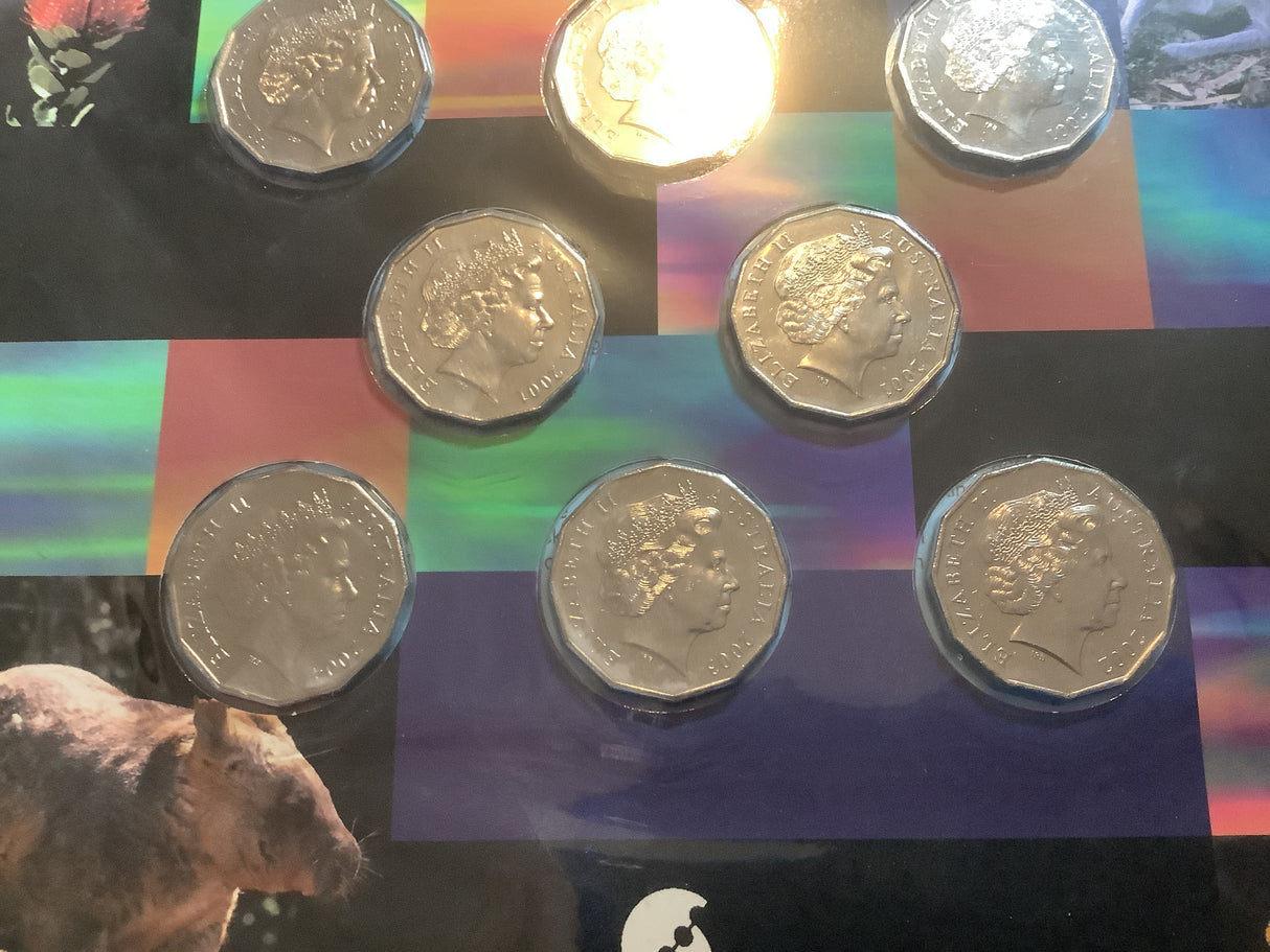 2001-2004 Federation and Commemorative Coin 50c Coin Collection.