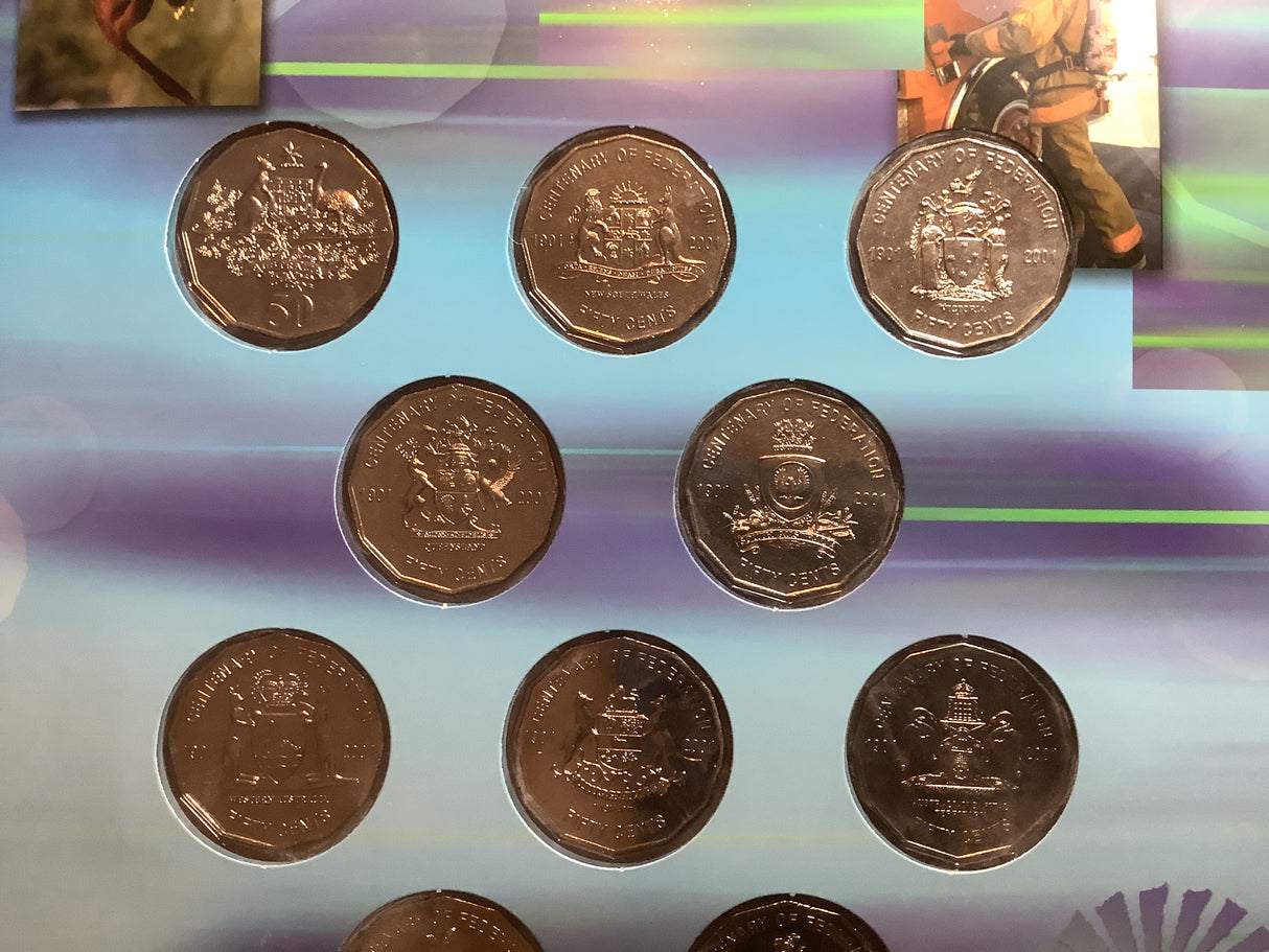 2001-2004 Federation and Commemorative Coin 50c Coin Collection.