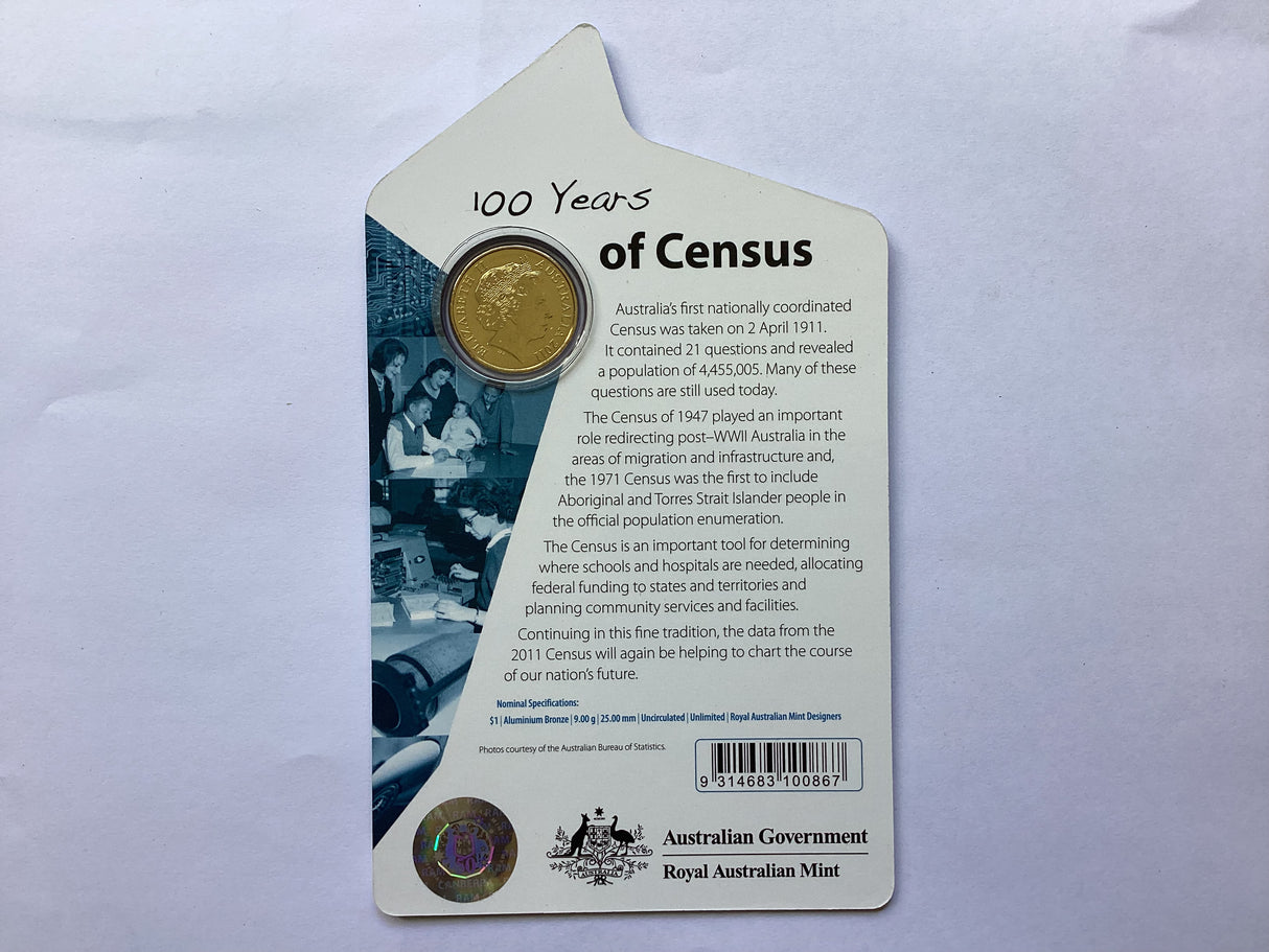 2011 $1 100 Years of Census