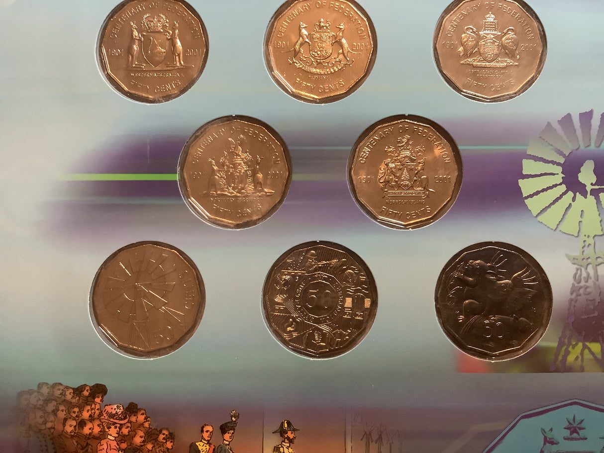 2001-2004 Federation and Commemorative Coin 50c Coin Collection.