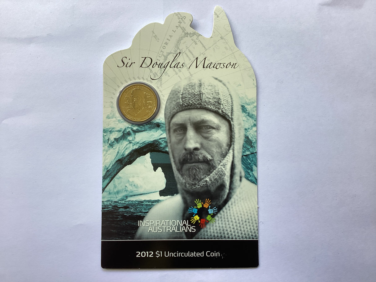 2012 $1 Inspirational Australians. Sir Douglas Mawson