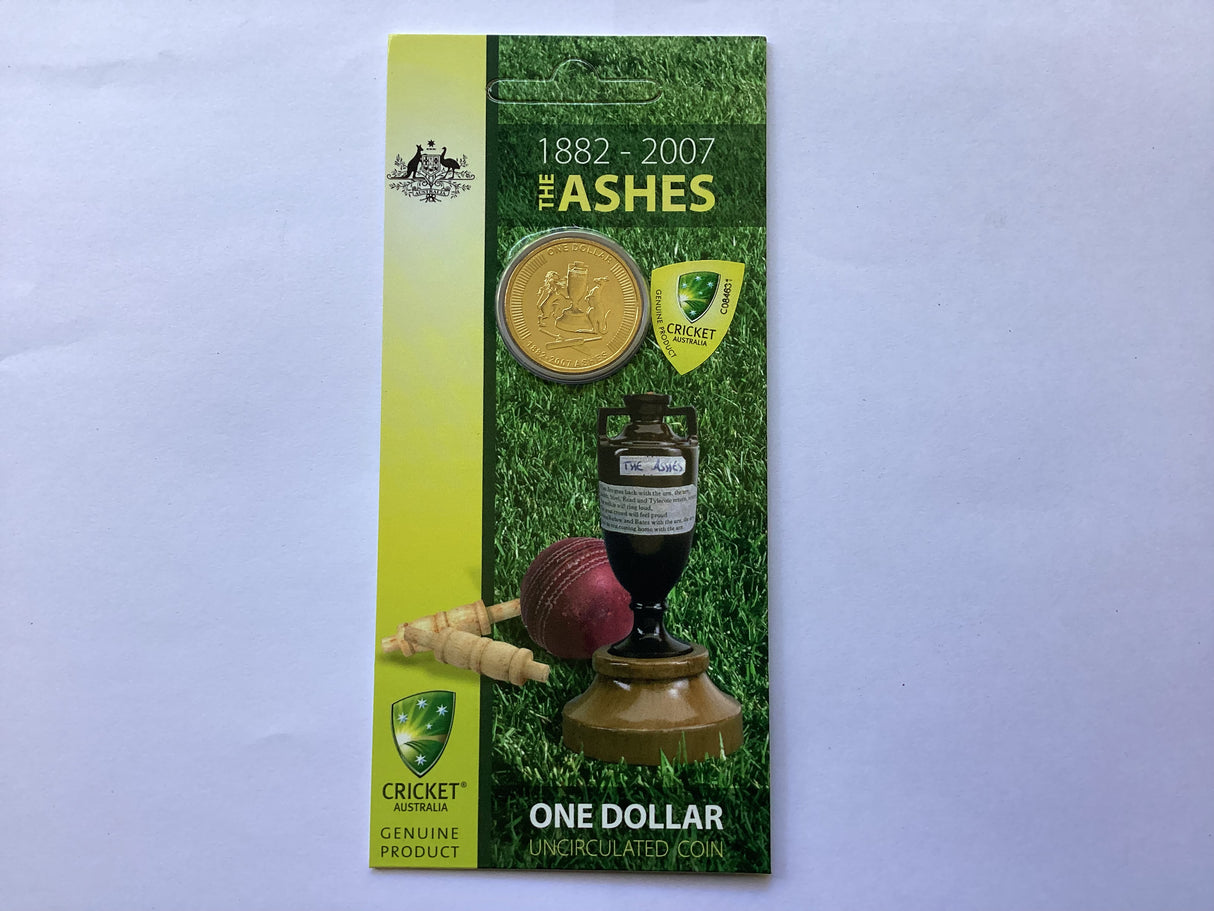 2007 $1 The Ashes Carded Coin