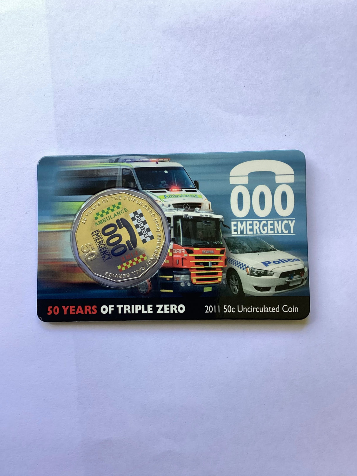 2011 50c 000 Emergency Carded Coin