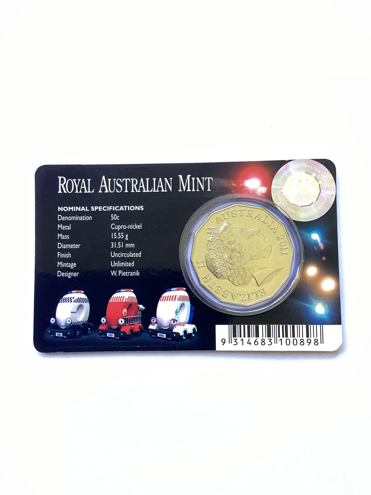 2011 50c 000 Emergency Carded Coin
