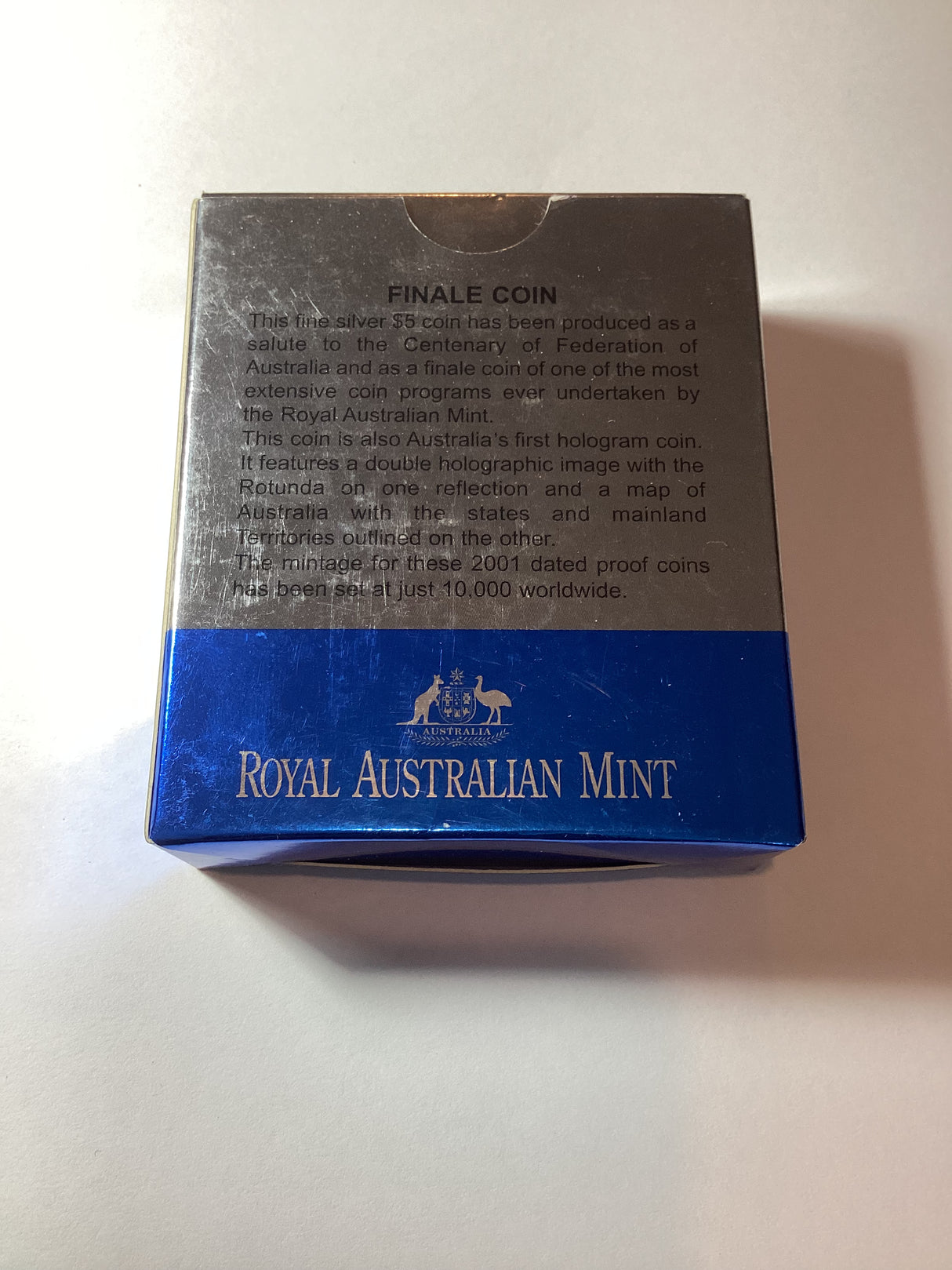2001 $5 Centenary of Federation. Finale. silver proof coin