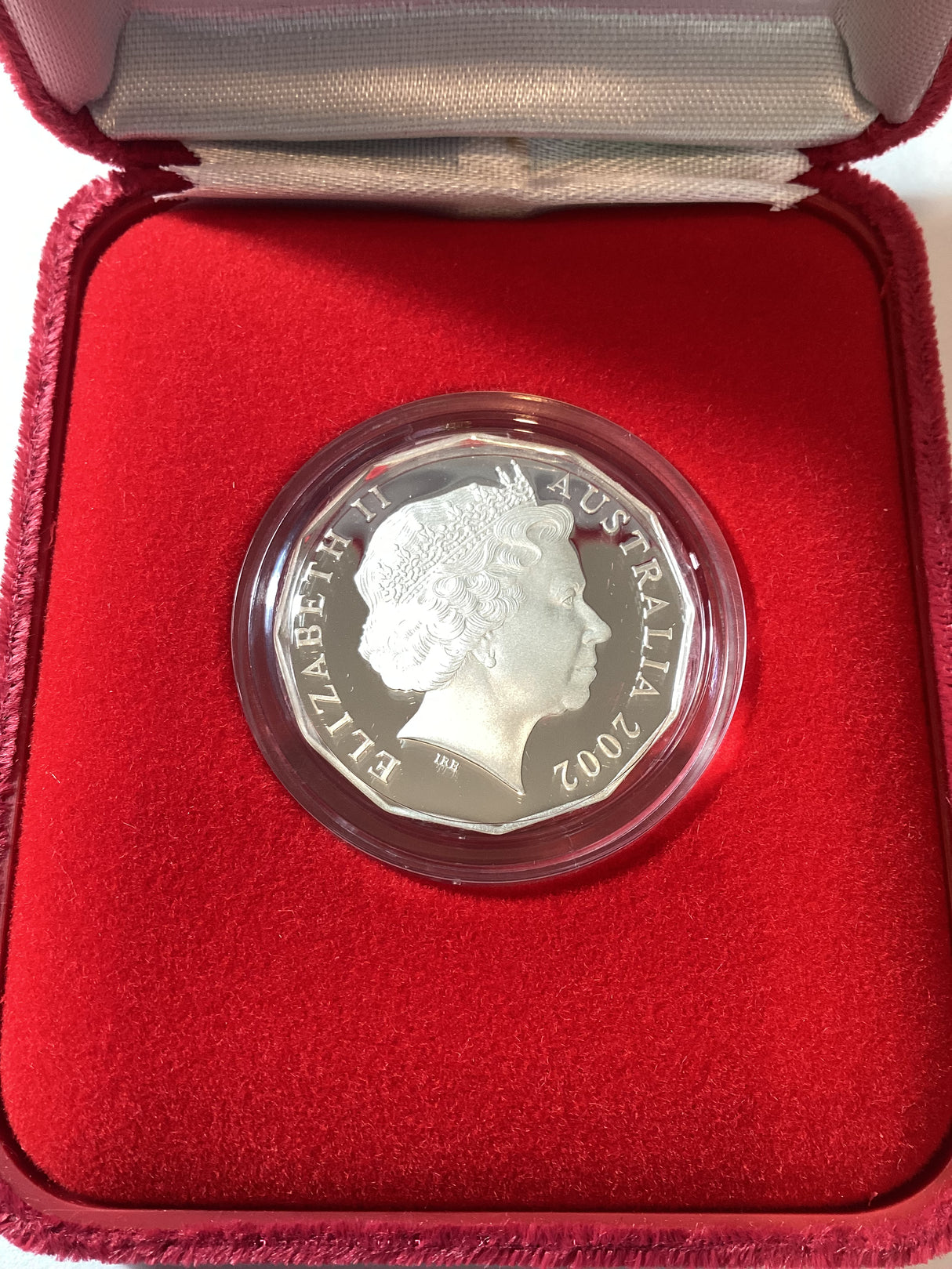 2002 50th Anniversary of Queen Elizabeth II Accession. 50c Silver Proof Coin