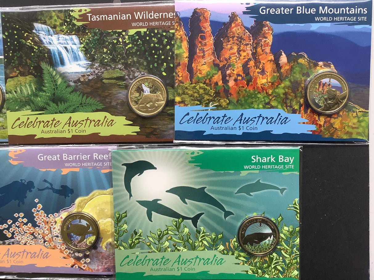 2010 Celebrate Australia World Heritage Sites. Five Coin Pack.