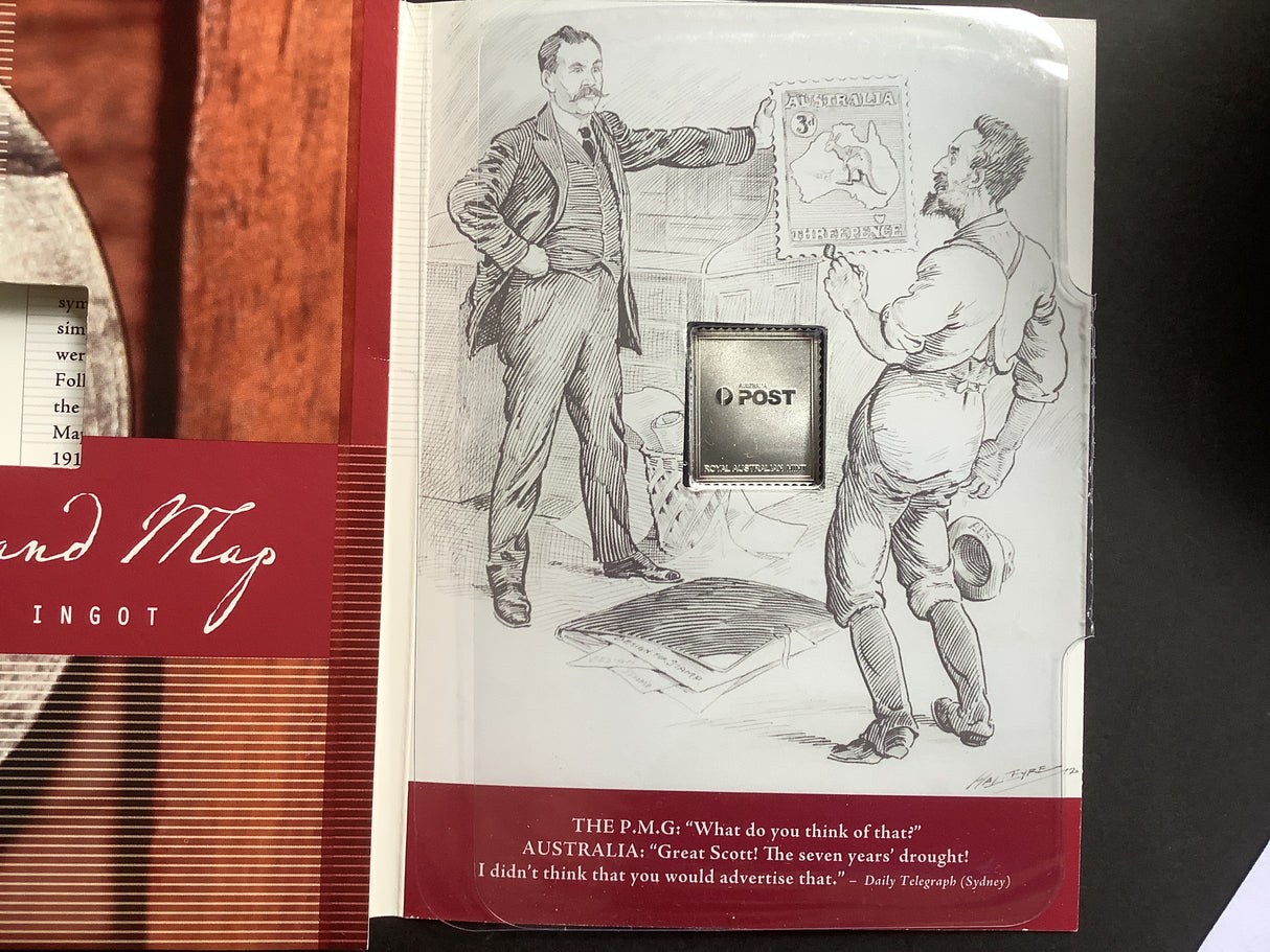 2005 Australian Kangaroo and Map Silver Ingot.