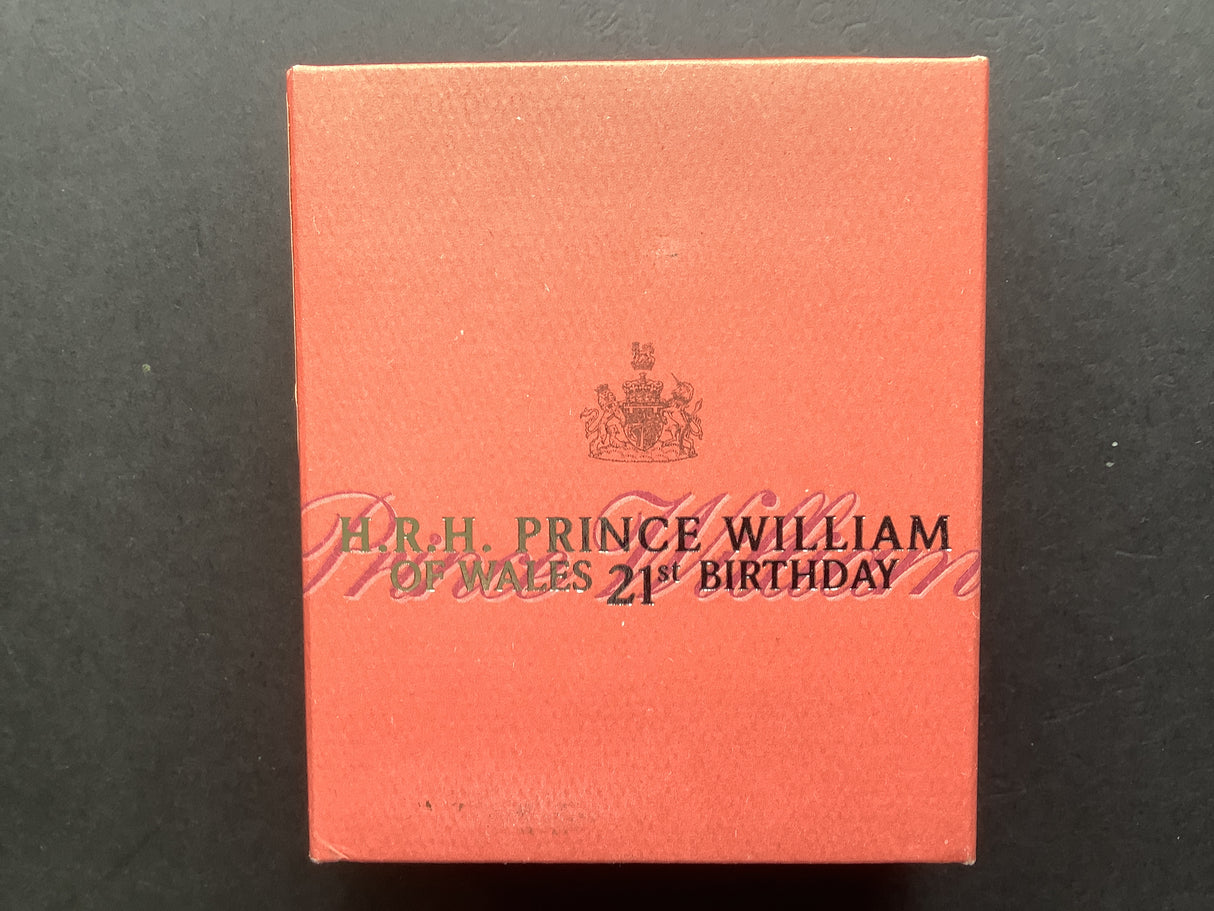 2003 Perth Mint $1 Prince William of Wales 21st Birthday Silver Proof Coin.