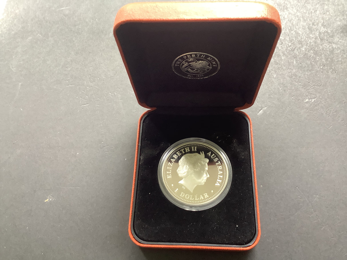 2003 Perth Mint $1 Prince William of Wales 21st Birthday Silver Proof Coin.