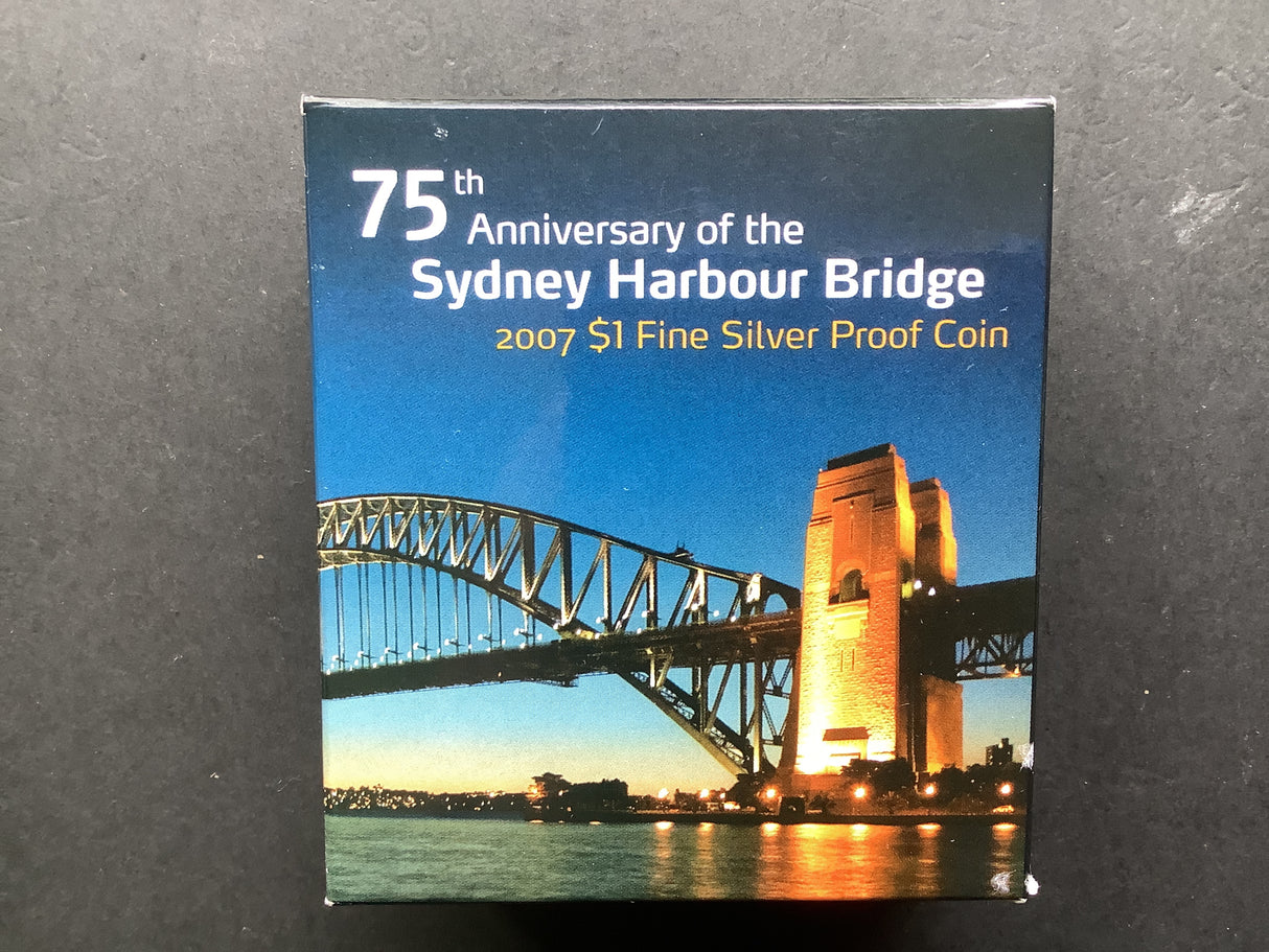 2007 75th Anniversary of the Sydney Harbour Bridge $1 Proof Coin.