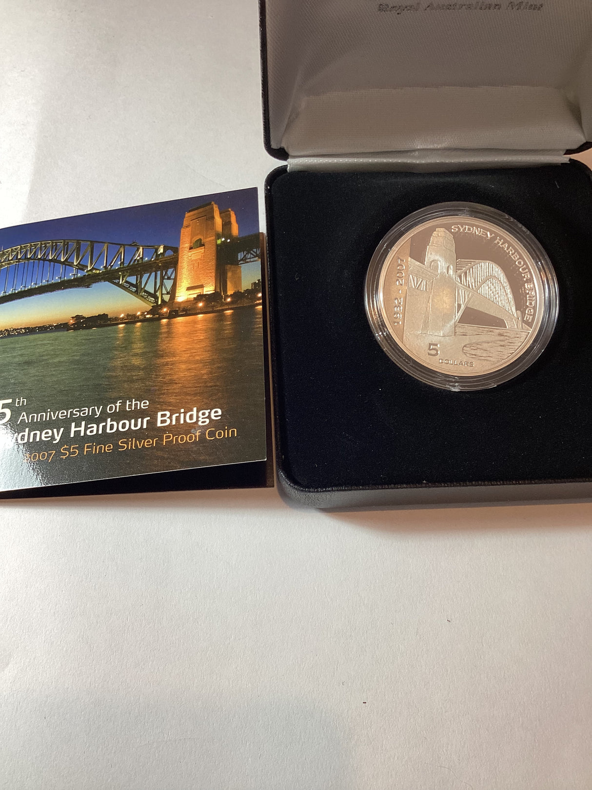 2007 $5 Silver Proof Coin 75th Anniversary Harbour Bridge