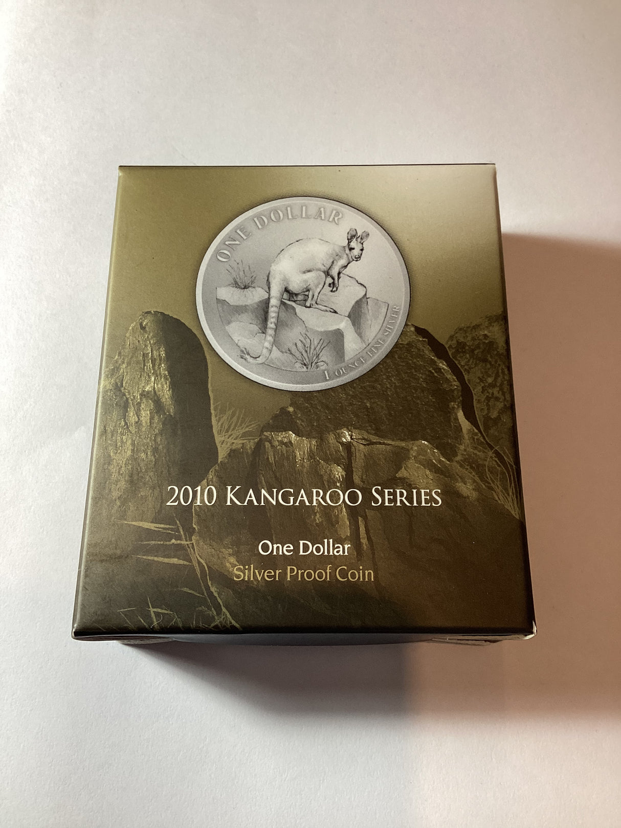 2010 Kangaroo Series $1 Silver Proof Coin. Yellow Footed Rock Wallaby