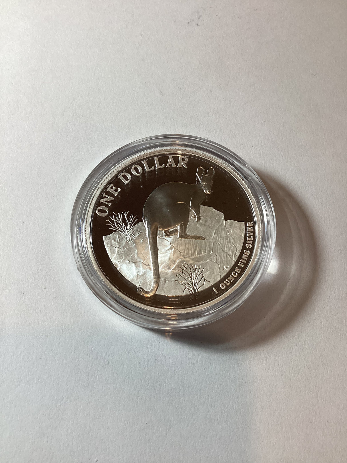 2010 Kangaroo Series $1 Silver Proof Coin. Yellow Footed Rock Wallaby