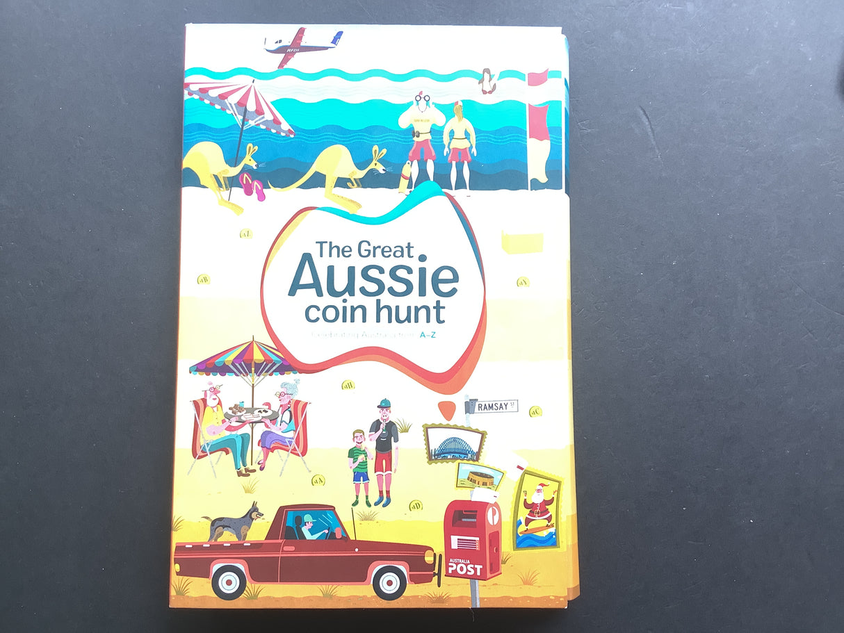 2019 The Great Aussie Coin Hunt A-Z uncirculated coins in folder.