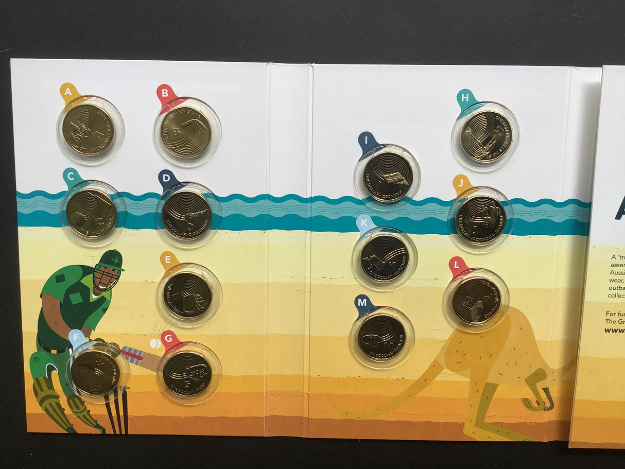 2019 The Great Aussie Coin Hunt A-Z uncirculated coins in folder.