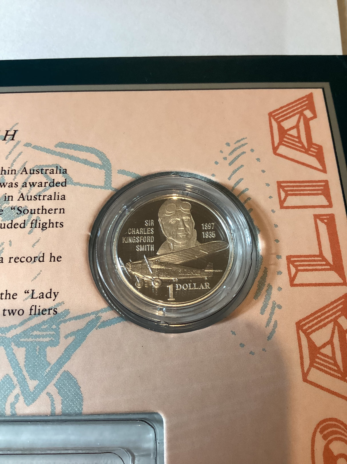 1997 $1 Coin and $20 Paper Decimal Banknote Portfolio. Sir Charles Kingsford Smith