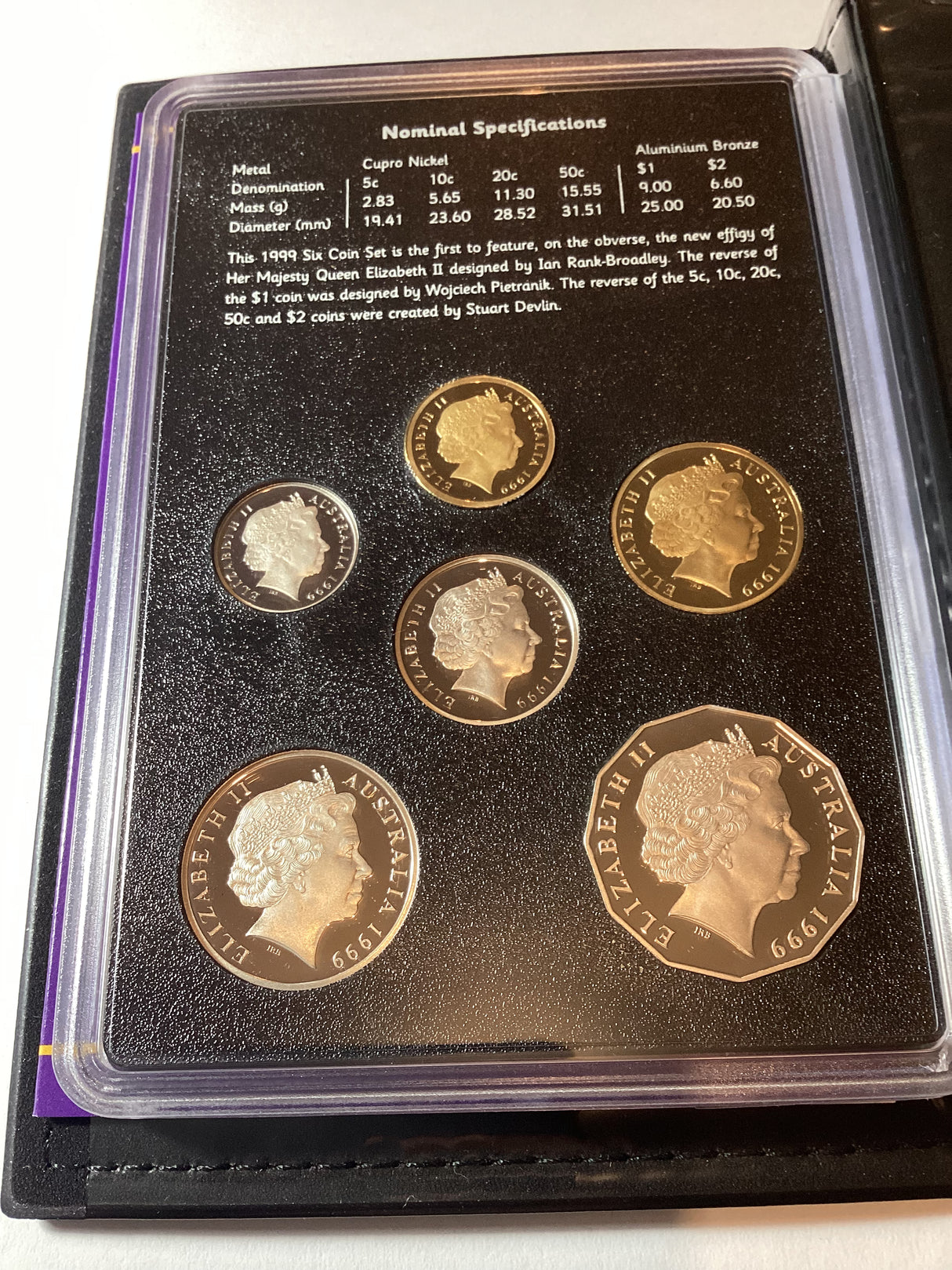 1999 Six Coin Proof Set. International Year of Older Persons.
