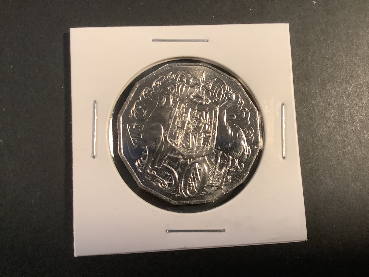 2021 Australian Coat of Arms Uncirculated 50 Cent Coin.