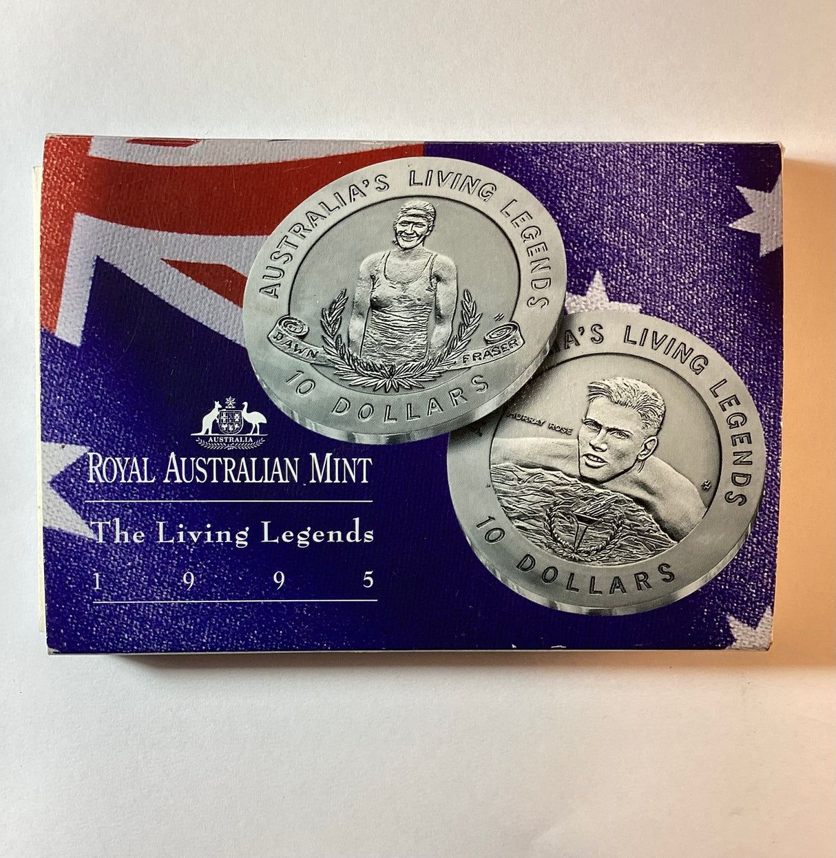 1995 $10 Two Coin Set. The Living Legends Australia. Olympic Heritage Series