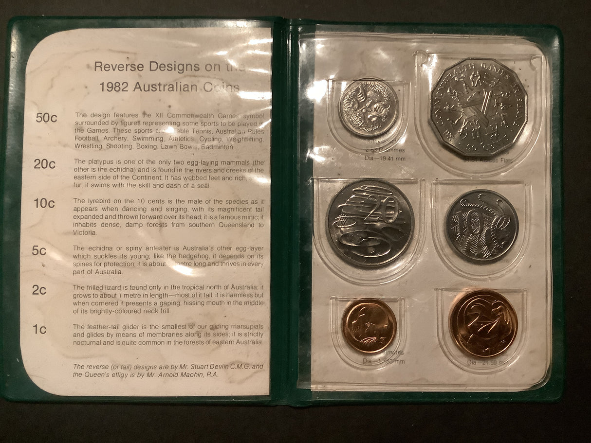 1982 RAM 6 Coin Mint Set. Brisbane Commonwealth Games.