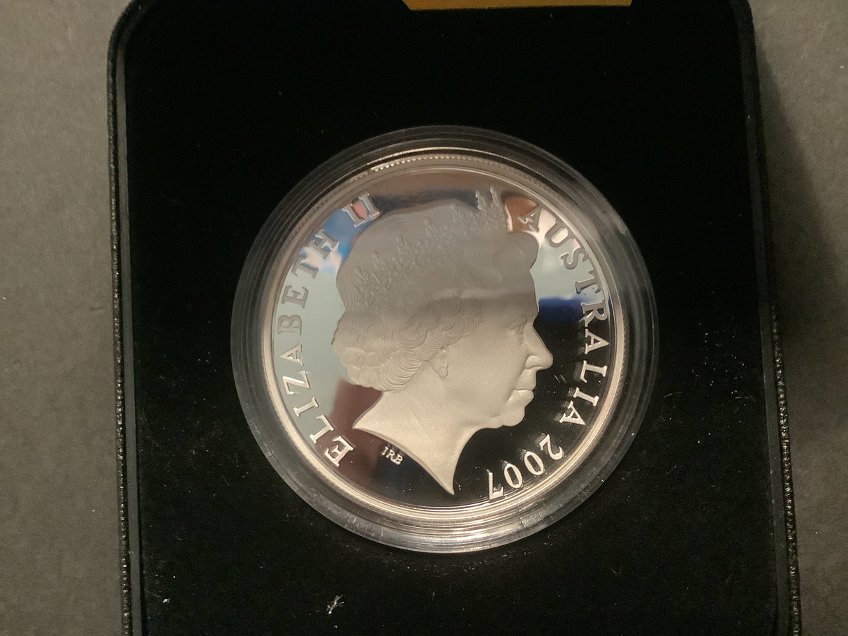 2007 Australian Artist Series Rolf Harris: $1 Silver Proof Kaangaroo