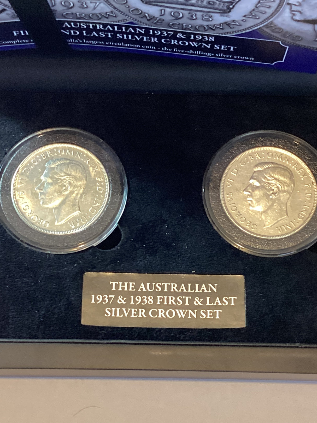 The Australian 1937 & 1938 Silver Crown Set