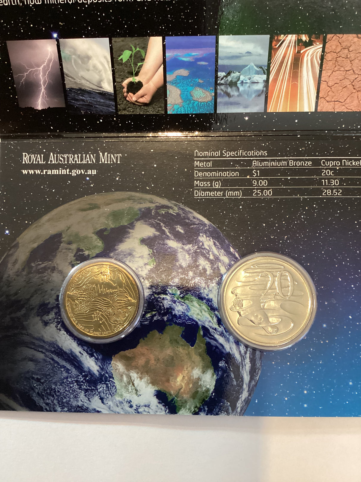 2008 2 Coin Uncirculated Set. International Year of Planet Earth