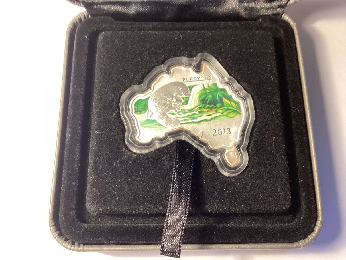 2013 $1 Australian Map Shaped Coin Series. Platypus.
