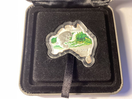 2013 $1 Australian Map Shaped Coin Series. Platypus.