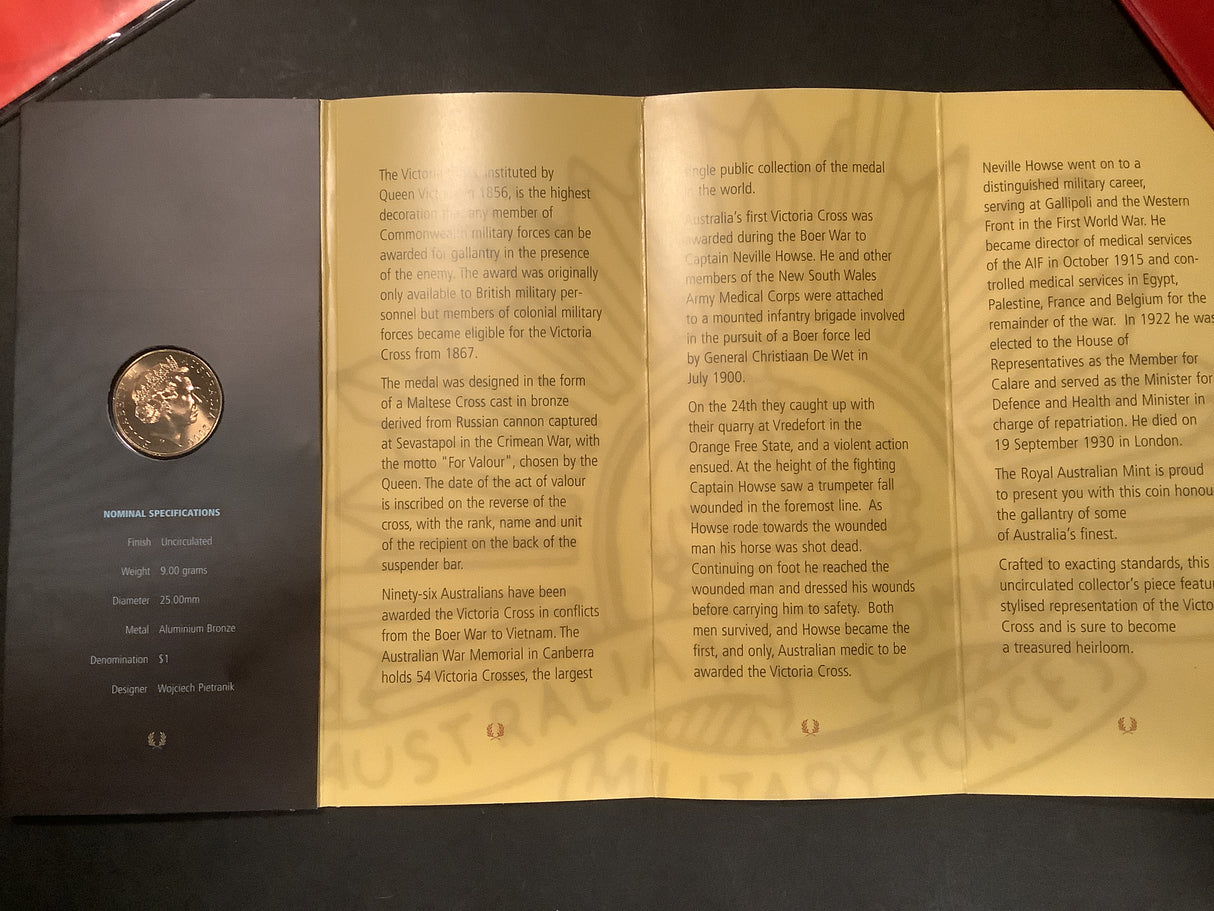 2000 Australia's First Victoria Cross $1 Uncirculated Coin Pack.