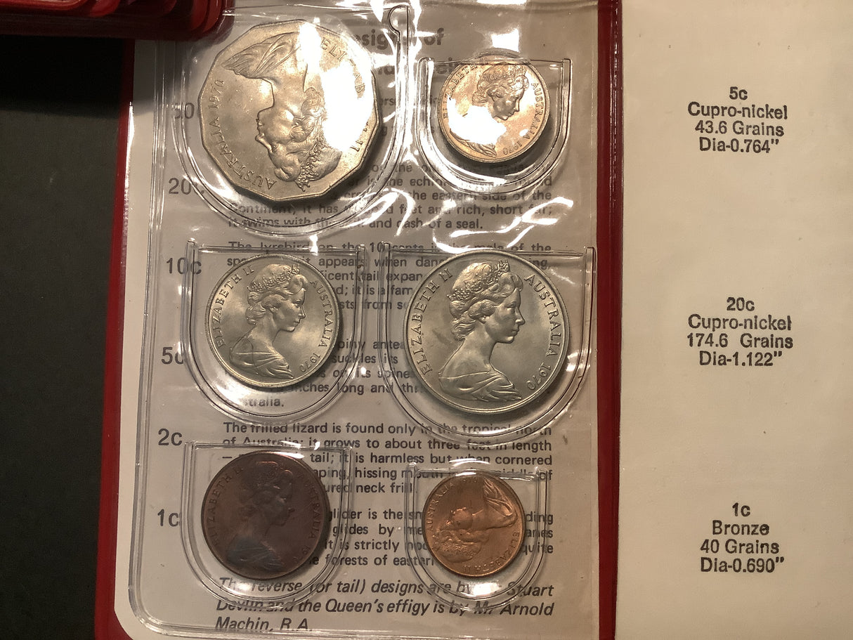 1970 Uncirculated Mint set in Red Folder.