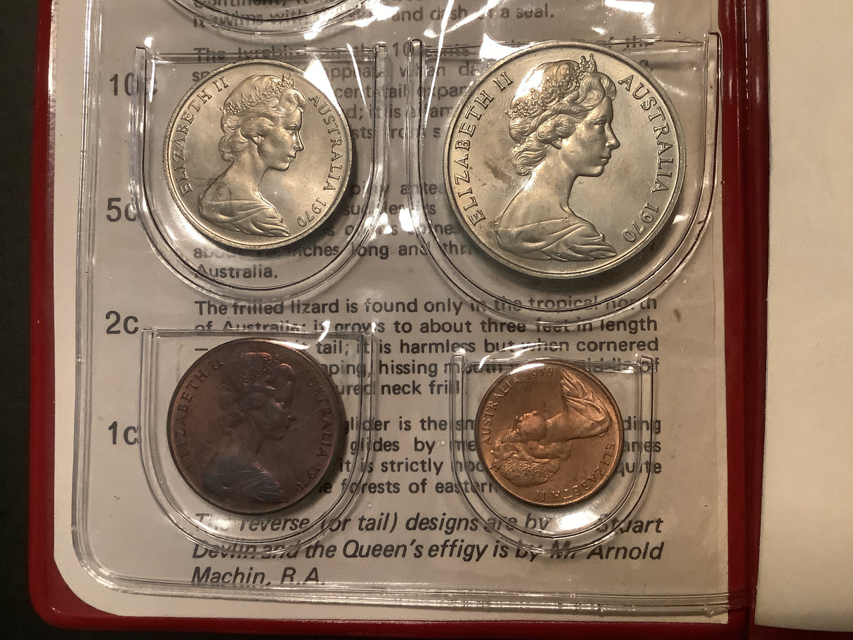 1970 Uncirculated Mint set in Red Folder.