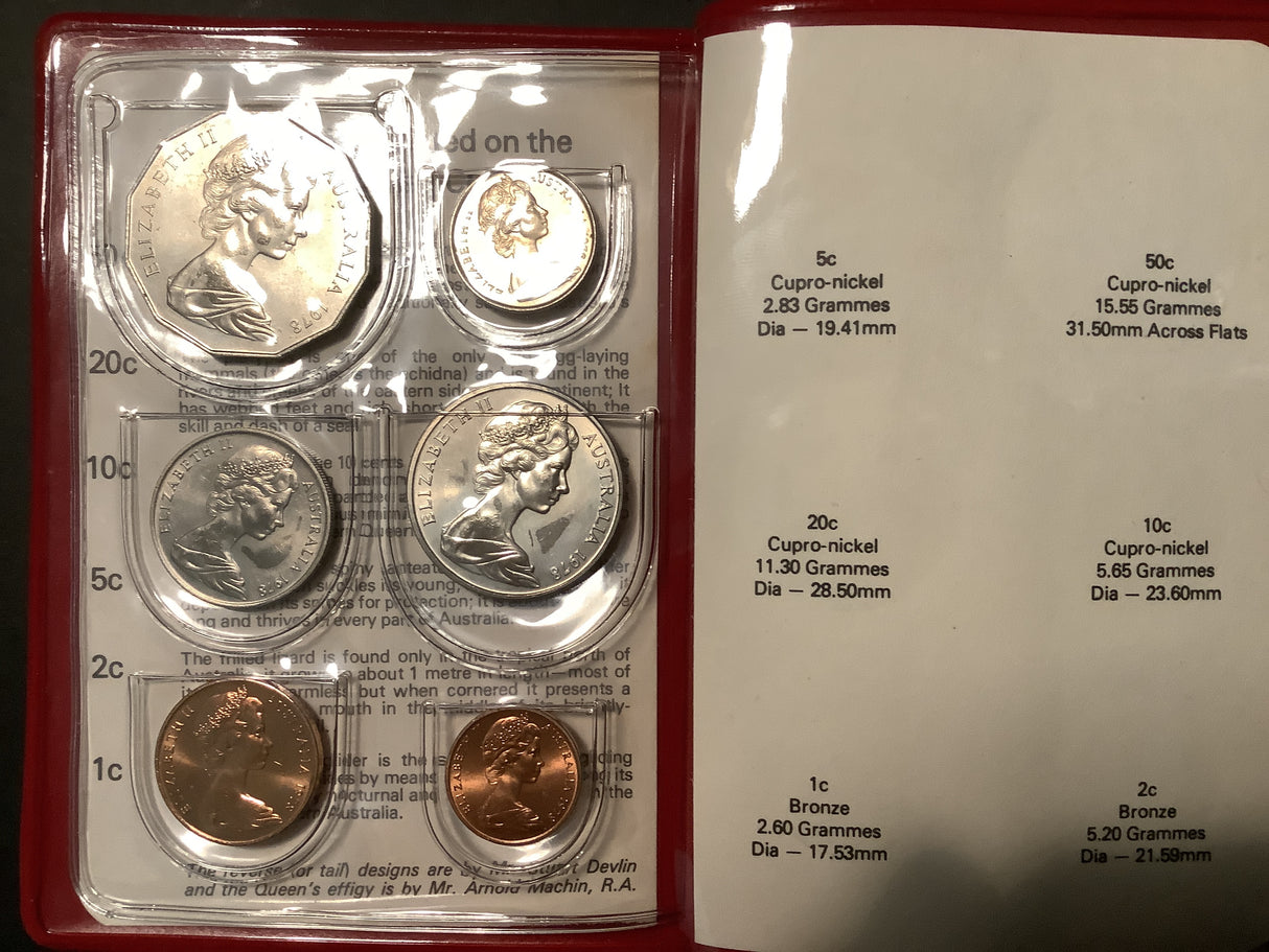 1978 Uncirculated Mint set in Red Folder.