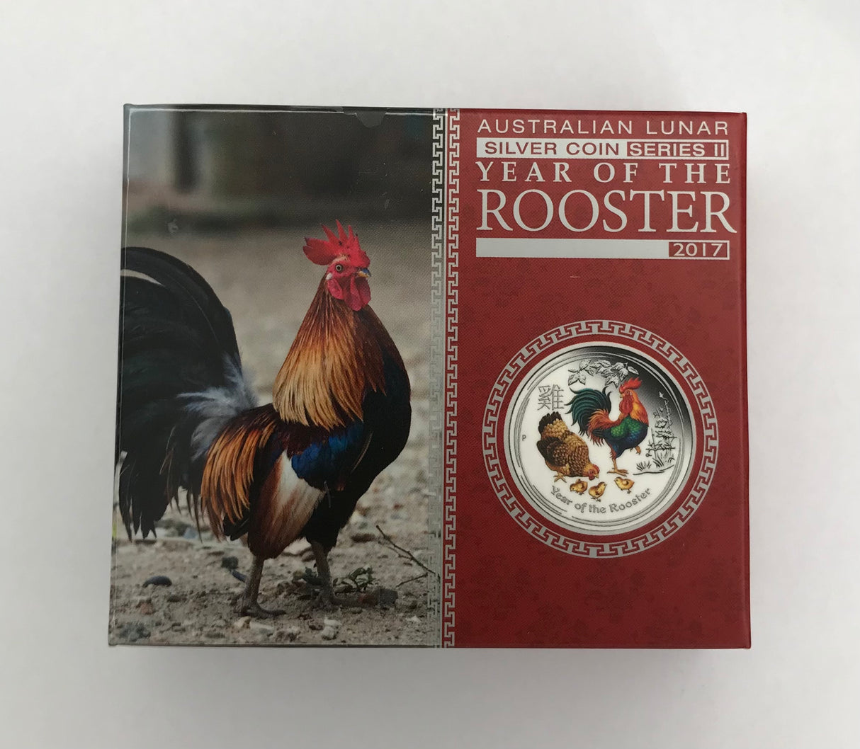 2017 $1 1oz Silver Proof Coloured Edition Coin. Year of the Rooster.