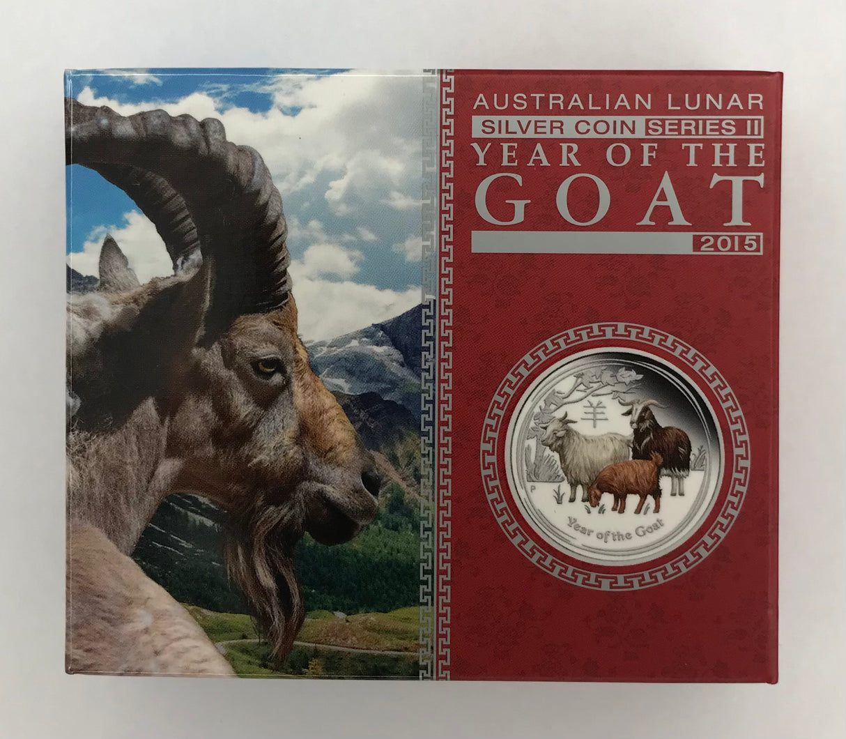 2015 50c 1/2oz Silver Proof Coloured Edition. Year of the Goat.